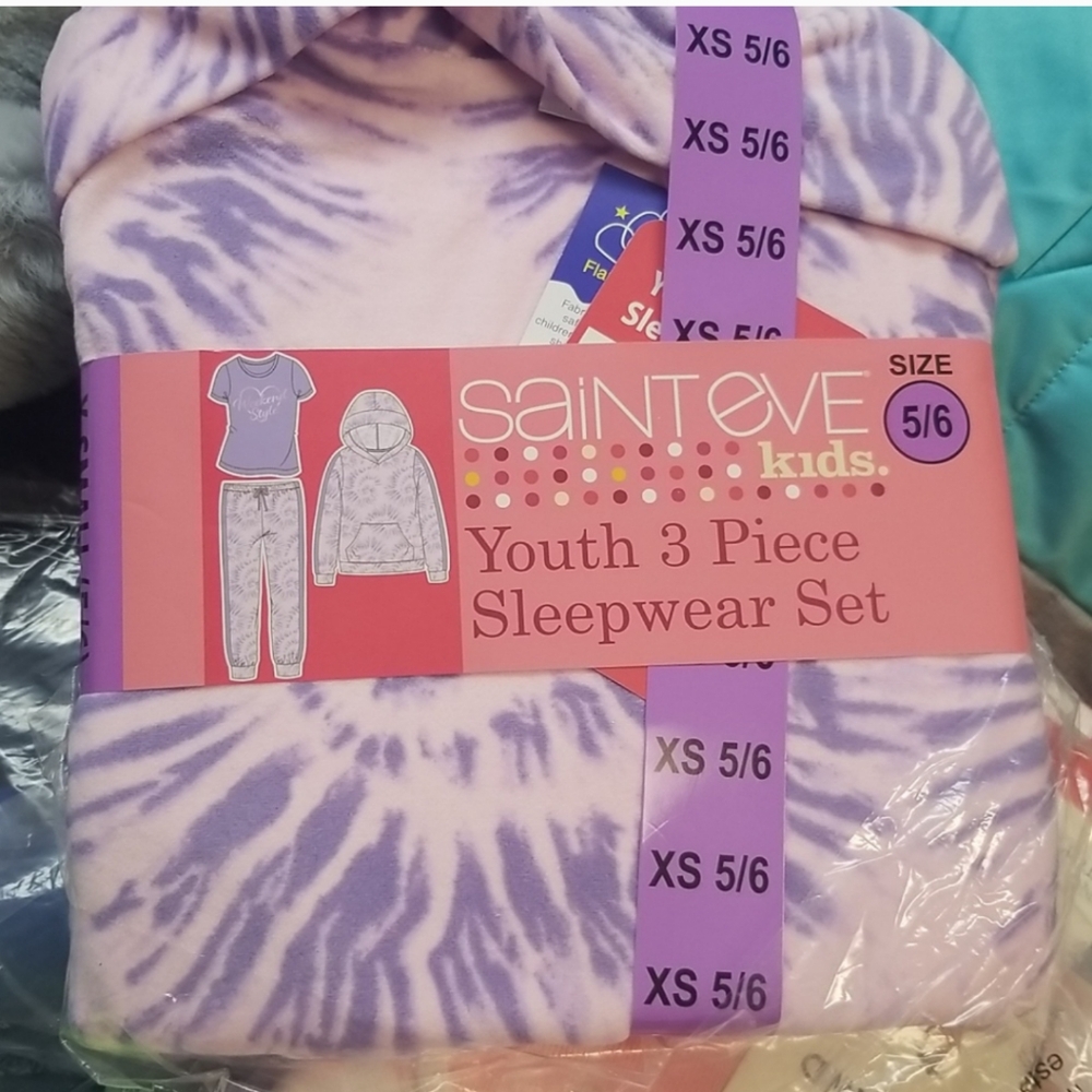 Saint Eve Youth 3-piece PJ Set Short Sleeve & …